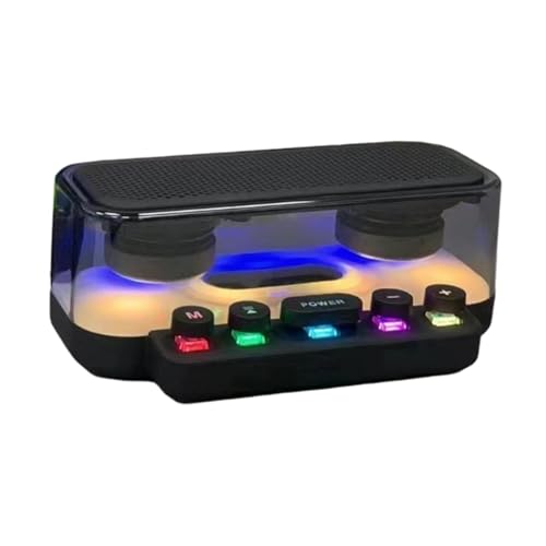 LeeQinersw Altavoz Bluetooth con subwoofer y micrófono Integrado, Compatible con USB/Tipo C/TF, Barra de Sonido portátil para Ordenador de Escritorio, PC y