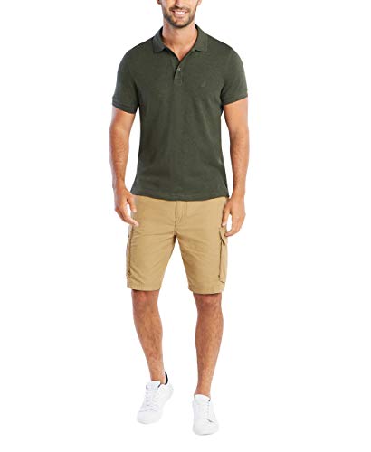 Image of Nautica Men's Classic Fit Short Sleeve Dual Tipped Collar Polo Shirt