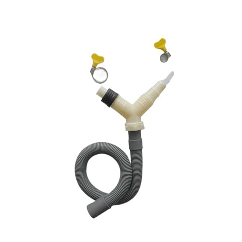 排水T字管アダプター 排水パイプ継手 洗濯機・乾燥機排水用 延長排水ホース付き ホース長さ0.3m