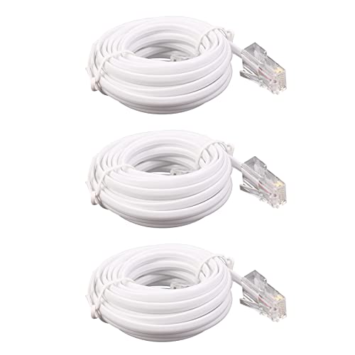 Lioggyet 3X RJ11 6P4C Una RJ45 8P4C Teléfono Modular Cable de Extensión de Internet de 3 Metros