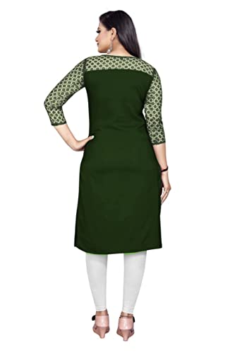 Image of Dream Beauty Fashion Poly Net Straight Crepe Formal Casual Kurta /Kurti for Women and Girls