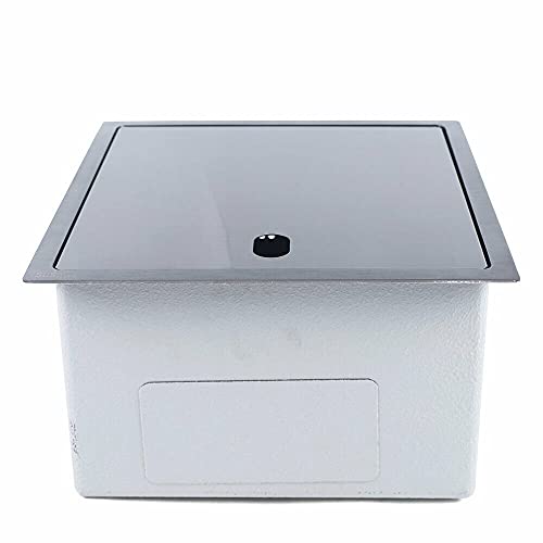 Stainless Steel Kitchen Sink Small - Black Hidden Bar Sink - Drop-in Undermount Sink Single Bowl 15 Inch with Folding Faucet Drain Kit (Black) - Thumbnail 6