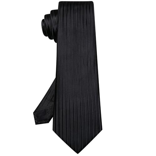 Image of Hi-Tie 63 inches Striped Paisley Extra Long Ties for Men Silk Necktie with Lapel Pin Tie Clip Big and Tall Men Formal Wedding