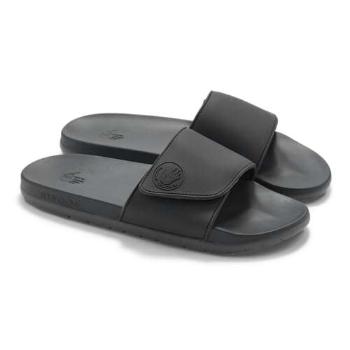 Image of Body Glove Men's Slides, Cushioned Slide-on Sandal Slippers with Padded Adjustable Strap