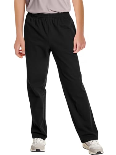 Haloumoning Toddler Boys Sweatpants Kids Straight Leg Joggers with Pockets Open Bottom for Sports Outdoors 3-10Y