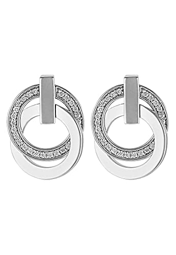 JETTE Damen-Ohrstecker 925er Silber rhodiniert 58 Zirkonia One Size 86735504
