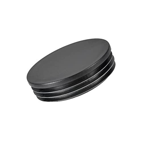 Image of METALLIXITY Round Post End Caps (3.54 inchx0.98 inch) 1pcs, Plastic Tubing End Cap Plug - for Decoration Furniture, Handrail Stair, Black