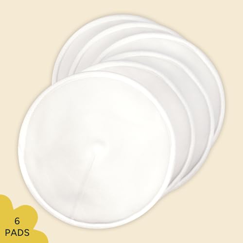 Image of Nintara Baby Reusable Nursing Pads - Pack of 6 with Laundry Bag