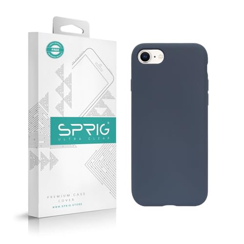 Image of SPRIG Compatible with iPhone SE 2022 Premium SilkTone Back Cover Drop Tested Shock Proof Mobile Case for Men, Women, Boys and Girls with Camera Protection (Midnight Blue)