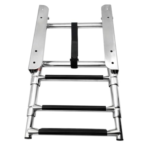 Escalera telescópica 3 peldaños para piscina de acero inox miniatura 1