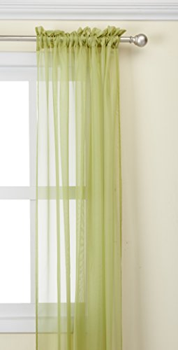 Kashi Home SP012509 55x84 Inch Lisa Sheer Panel - Sage, (1 Panel)