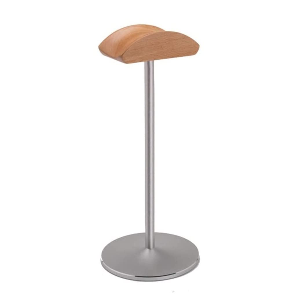Supporto Per Cuffie Creatività Supporto Per Cuffie Supporto Per Cuffie Da Tavolo Supporto Per Auricolari Classico Con Barra Di Supporto In Alluminio Accessori Di Gioco Supporto Cuffie(B-Beech+Silver)