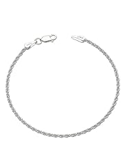 2mm silver rope bracelet