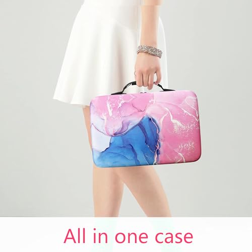 Image of Muzagroo Art Diamond Painting Storage Containers Diamond Art Storage Case with Accessories and Tools Portable Shockproof 60 Slots Organizer Case for Diamond Painting Kits Standard Set (Pink)