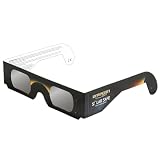 Omegon Sonnenfinsternis-Brille Solar Safe | Sichere Sonnenbeobachtung | ISO 12312-2 konform | Kratzfeste Polymergläser | Made in USA | Für Sonnenfinsternis 2026