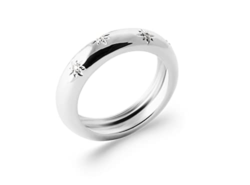 Bague argent 925 étoiles et zircons Tata Gisèle avec sachet velours