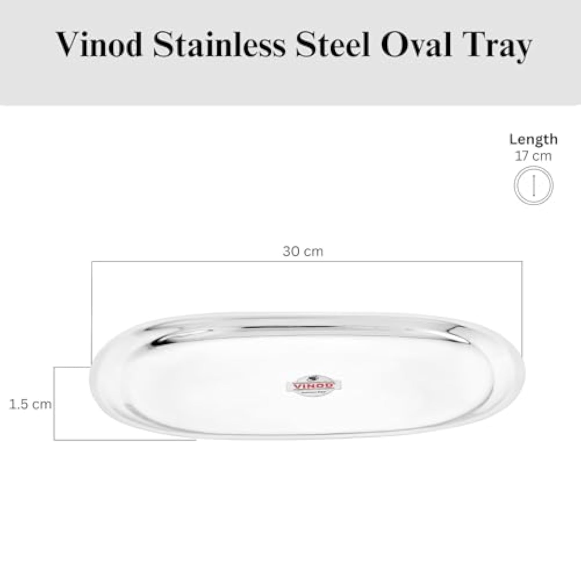 Stainless Steel Salad Tray, Rectangle Serving Tray for Dessert, Snacks & Starter