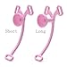 Male Flat Cross-Dressing Cage with Adjustable Three-Way Strap, Popular Flat Inverted Devices -USLA05 (B:Pink, Long)