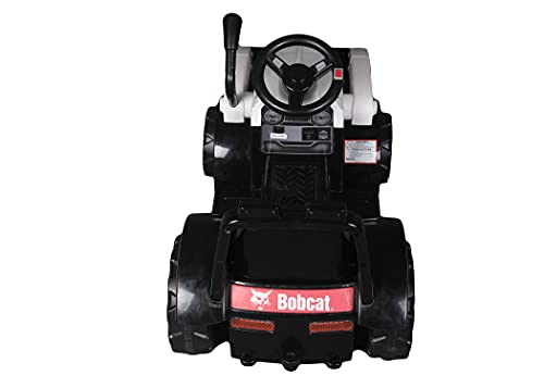 Bobcat Construction Tractor Scooter Kids Electric 6 Volt Ride On Toy with Working Music, Realistic Horn, and Remote Control Parental Access