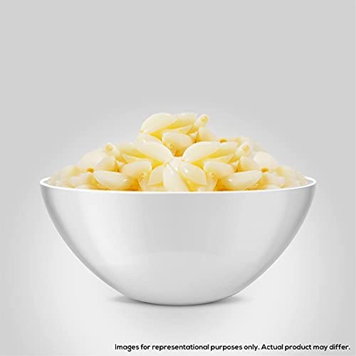 Harnarains Garlic Pickle in Vinegar (Sirka Wala Lahsun), Peeled Garlic Cloves in Brine (Raw Garlic in Brine) (Oil Free Garlic Pickle) (Pickled Garlic in Vinegar, Garlic in Brine) 400 Gram