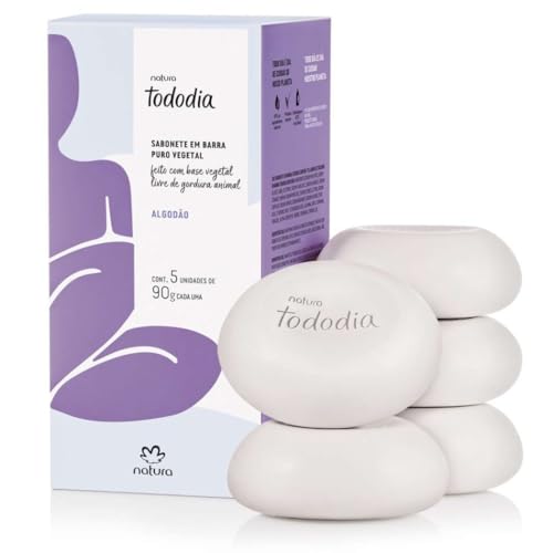 Natura TodoDia Sabonete em Barra de Algodão 5 Unidades de 90g