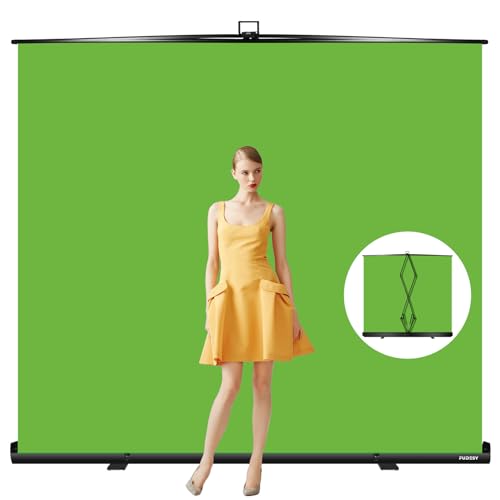 FUDESY 78.7 x 93in Extra Wide Large Collapsible Green Screen Chroma Key Panel, Portable Retractable...