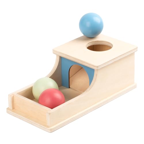 Image of Busy edition Montessori Toys for Babies 6-12 Months, Wooden Object Permanence Box, 9 Month Old Baby Toys, Preschool Developmental Toy for Infant, Toddler Ball Drop Toy Girl Boy Gift