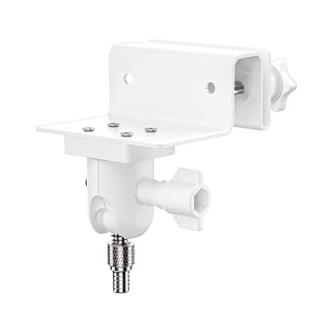 OkeMeeo Security Camera Gutter Mount for eufyCam 2C/2C Pro/3/3C/SoloCam C210/SoloCam S220, Outdoor Mount for Wyze Cam Pan V3/Arlo Cameras and More with 1/4"-20 Threaded Hole(White, 1 Pack) Cover