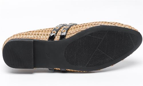 Women's Retro Cap Toe Flat Mary Janes Shoes Adjustable Buckle Comfortable Breathable Slip On Ballet Flats Soft Sole Casual Dress Shoes for Work Office Outdoor Walking3