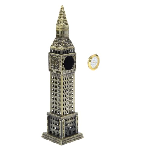 Estatua Big Ben de cobre para decoración de hogar miniatura 3