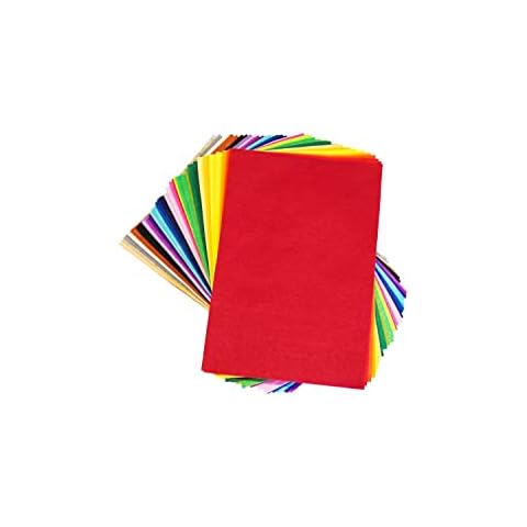 DIYR 40 Assorted Coloured Felt Fabric Sheets Cover