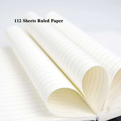 Flower Leather Journal with Lock Writing Diary Notebook Combination Password Ruled Refillable Paper 205 X 140 Mm (Red)