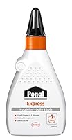 Ponal Express Holzleim, transparent und schnell trocknender Holzkleber für vielseitige Verleimungs- & Bastelarbeiten, wasserfester Leim in praktischer Flasche, 1x60g