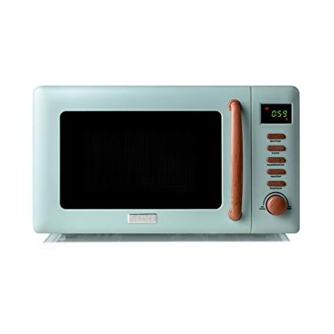 Haden Dorchester Sage Green Microwave With Wood Effect Finish, 20ltr Capacity, 800W, 5 Power Levels, Digital Controlscf05 Cover