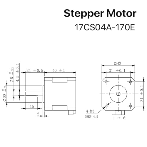 Moteur pas à pas 17CS04A anti-saut de pas pour une impression 3D fluide - 3
