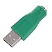 Ameble PS/2 Keyboard Adaptor PS/2 Adapter/Male to USB Female Port Adapter USB Converters for Old Keyboard Mouse 2PCS
