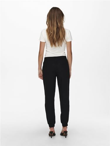 Only Onlkelda Emery Mw Pull-Up Pants Pnt Noos Pantaloni, Nero, 36W / 32L Donna - 4