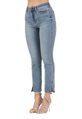 Jean en denim moyen Armani Exchange femme fendu en bas