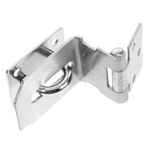 HEALLILY 90 Degree Angle Padlock Hasp Latch Easy Install Locking Latch for Outside Door Cabinet