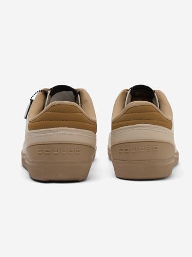 Image of The Souled Store Kanso: Beige Men and Boys Lace Up Low Top Sneakers