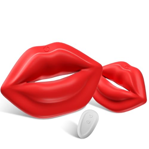 Gobeken Sex Spielzeug für die Frau Paare Männer 9 Schwingungsfrequenz Nippelklemme für Frauen mit Fernbedienung, Vibration für Frauen Vibratorensets für Frau Männer Sex toys Nipple clamps Rot