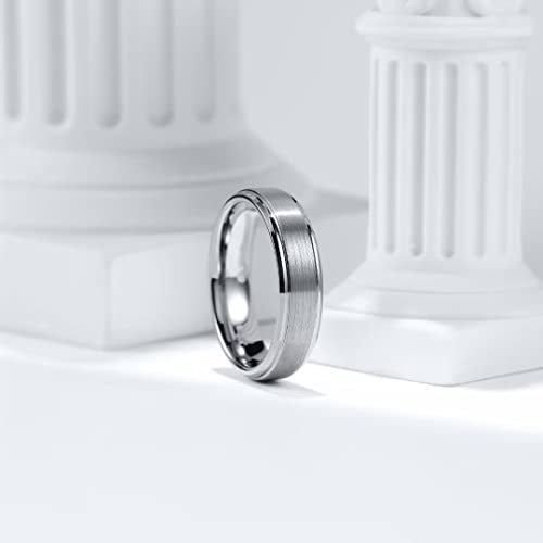 image for King Will BASIC 6mm Mens Titanium Wedding Ring Brushed Finished Weddin