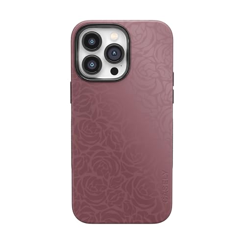 Casely iPhone 14 Pro Max Case | Bordeaux Rose | Moody Monochrome | Bold Protective Design | Compatible with MagSafe