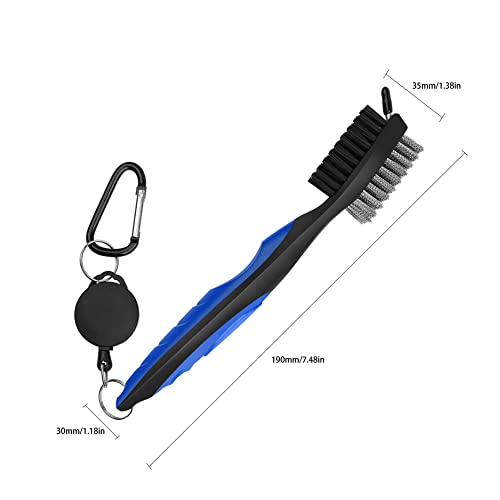 lifcasual Escova de limpeza de sulcos de bola de taco de golfe profissional funcional fio de ferro d