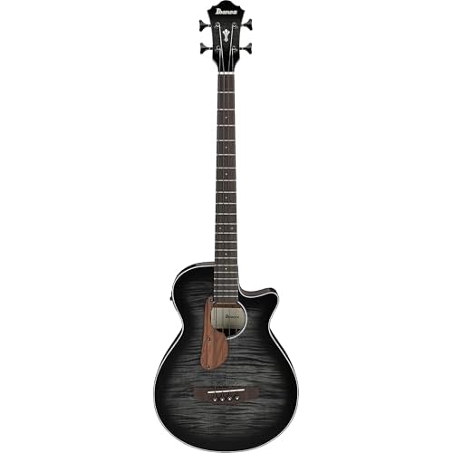 Ibanez AEGB25E Acoustic-electric Bass Guitar – Transparent Black Burst High Gloss