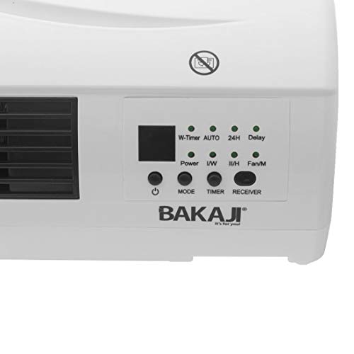 STAKMANN Termoventilatore Ceramico Elettrico a parete Montaggio a muro con Telecomando 2 Livelli di Potenza Selezionabili 1000W / 2000W, Display LED e Funzione Timer 24H e Funzione Ventilatore,Bianco - 4