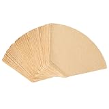 #4 Natural Brown Paper Cone Coffee Filters, Unbleached Coffee Filter 4, Fit 8~12 Cup Cuisinart Ninja Bonavita OXO Coffee Maker & #4 Cone Coffee Drippers, Replace Melitta Coffee Filters No.4 (100)