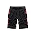 Produktbild SAP- Sommer Herren Shorts Baumwolle Loose Large Size Herren Casual Five-Point Pants Wear Herren Shorts Atmungsaktiv, Nylon + Spandex, schwarz/rot, XXXXXXXXL