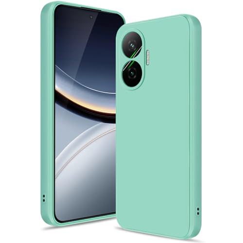 Btstring Hülle für Xiaomi Poco F7, Hochwertiges Silikon Hülle, Ganzkörper Handyhülle mit Seidig-Weicher Berühren, Kratzfestes Weiches Mikrofaserfutter (Matcha Grün)