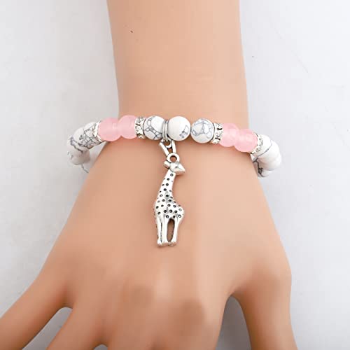 Image of MAOFAED Giraffe Gift, Giraffe Pendant Bracelet For Her, Animal Lover Gift